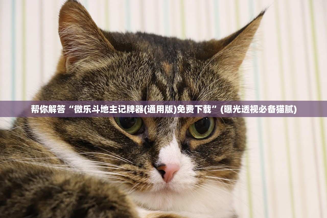 帮你解答“微乐斗地主记牌器(通用版)免费下载”(曝光透视必备猫腻)