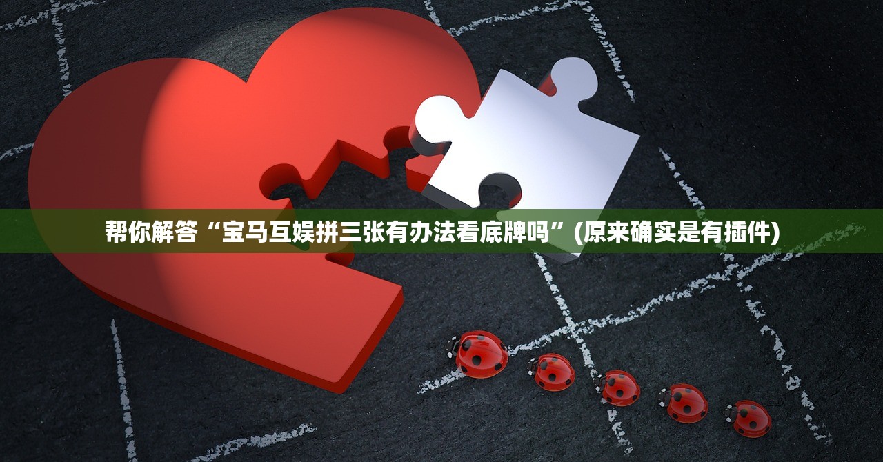 帮你解答“宝马互娱拼三张有办法看底牌吗”(原来确实是有插件)