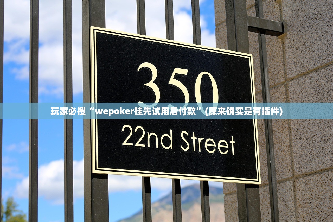 玩家必搜“wepoker挂先试用后付款”(原来确实是有插件)