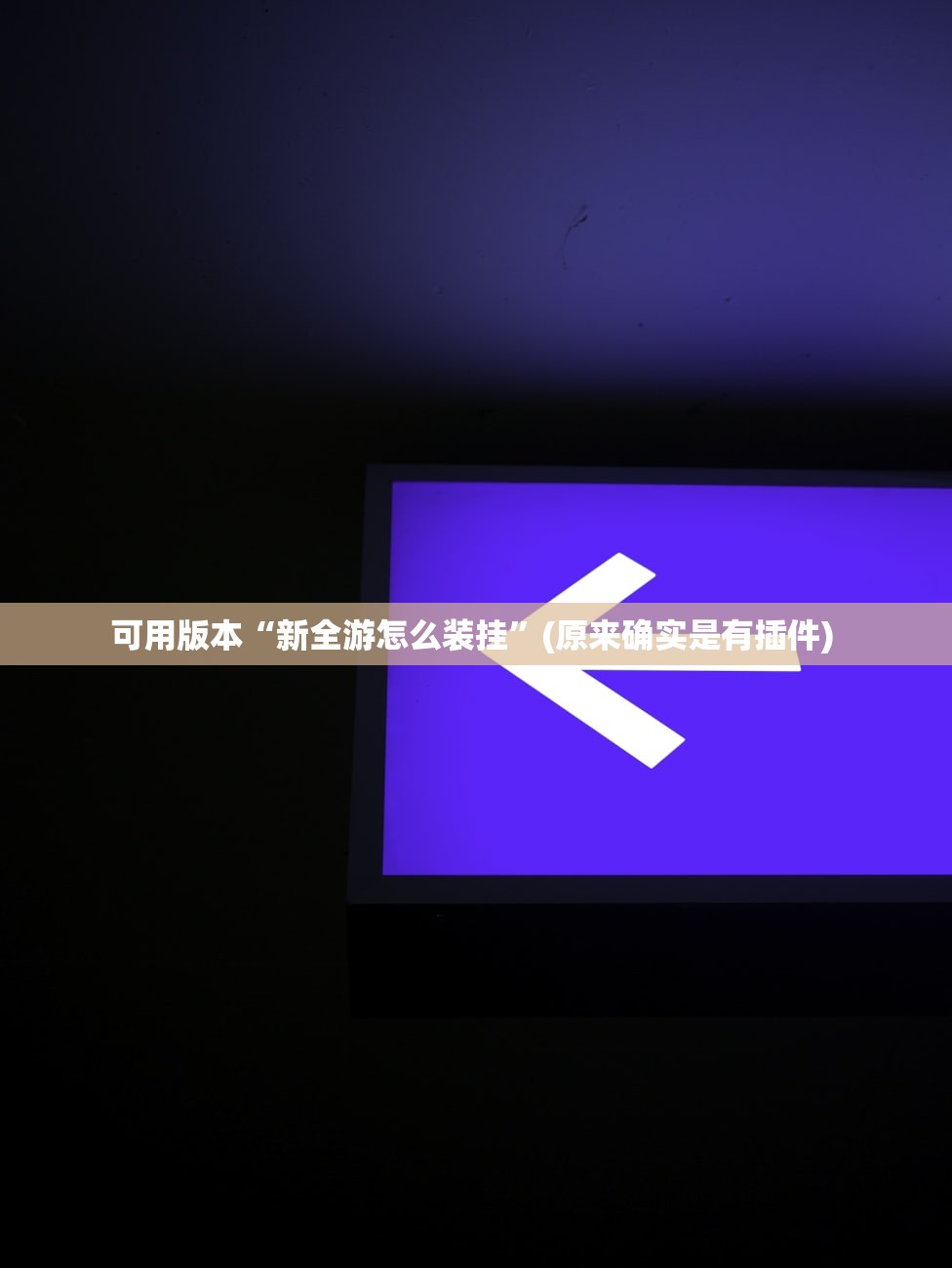可用版本“新全游怎么装挂	”(原来确实是有插件) 