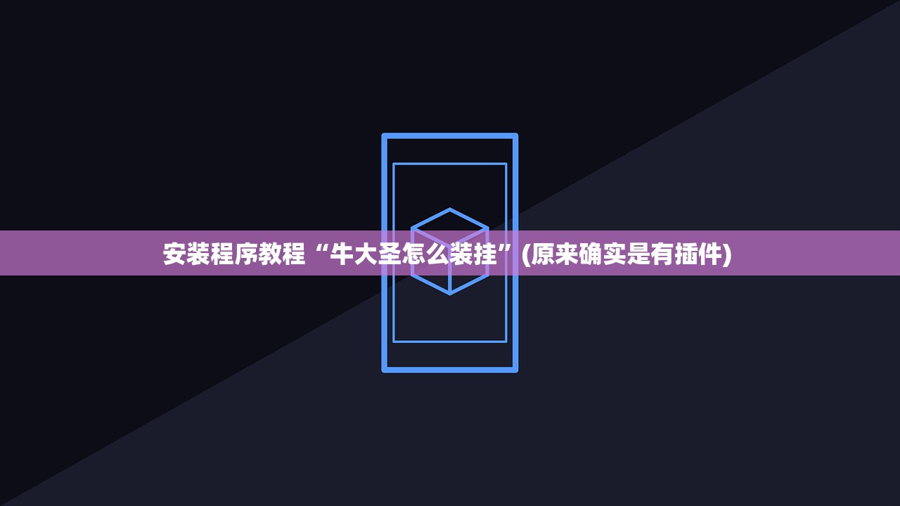 安装程序教程“牛大圣怎么装挂	”(原来确实是有插件) 