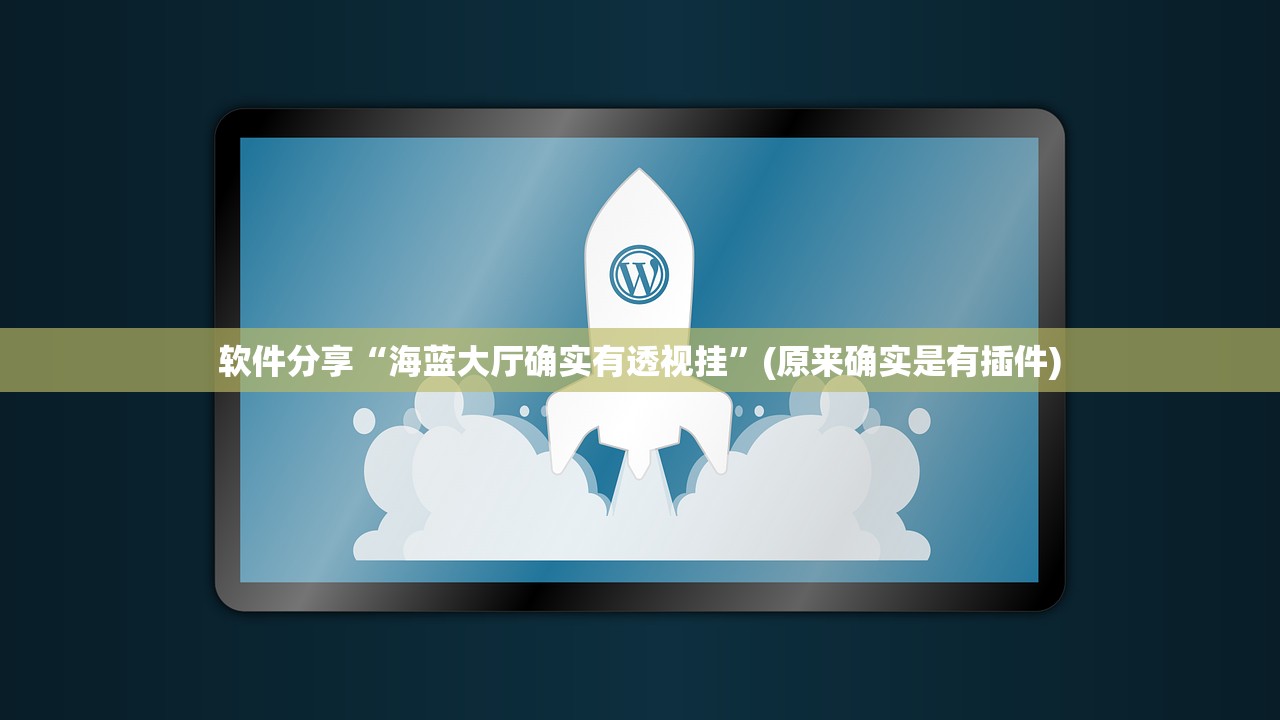 软件分享“海蓝大厅确实有透视挂	”(原来确实是有插件)