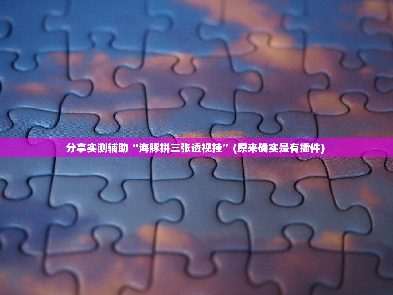 分享实测辅助“海豚拼三张透视挂	”(原来确实是有插件) 