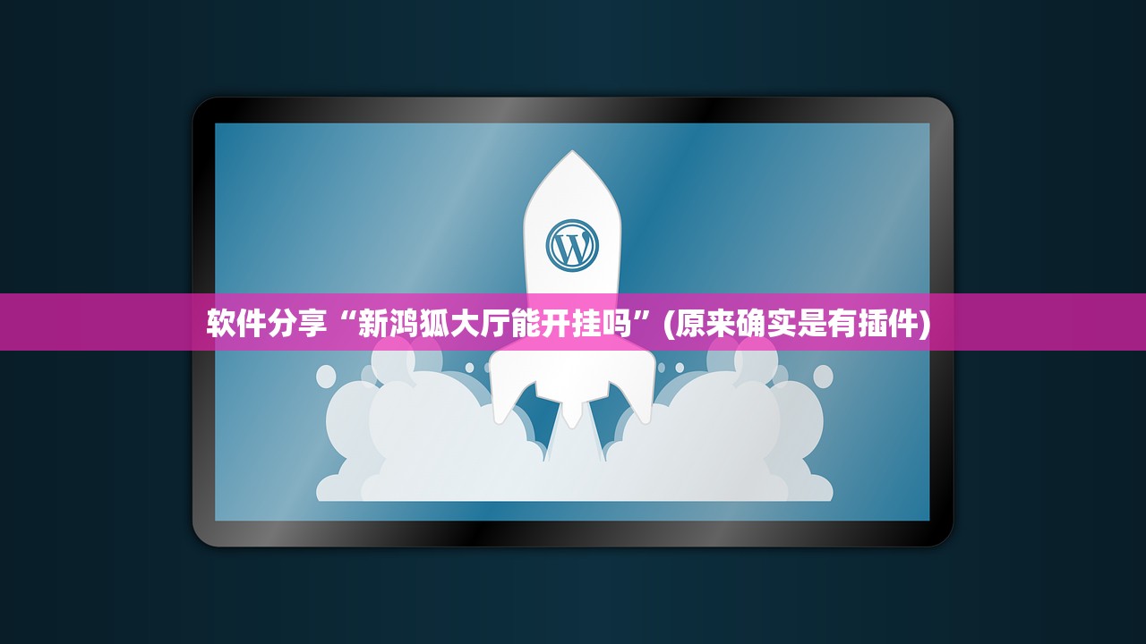 软件分享“新鸿狐大厅能开挂吗”(原来确实是有插件) 