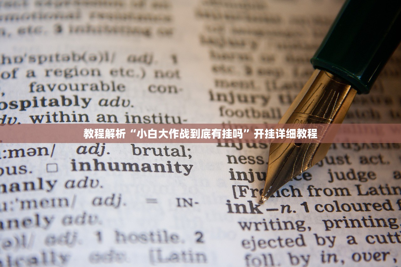 教程解析“小白大作战到底有挂吗	”开挂详细教程