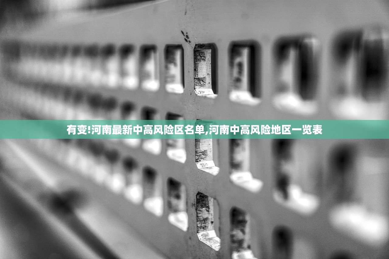 有变!河南最新中高风险区名单,河南中高风险地区一览表