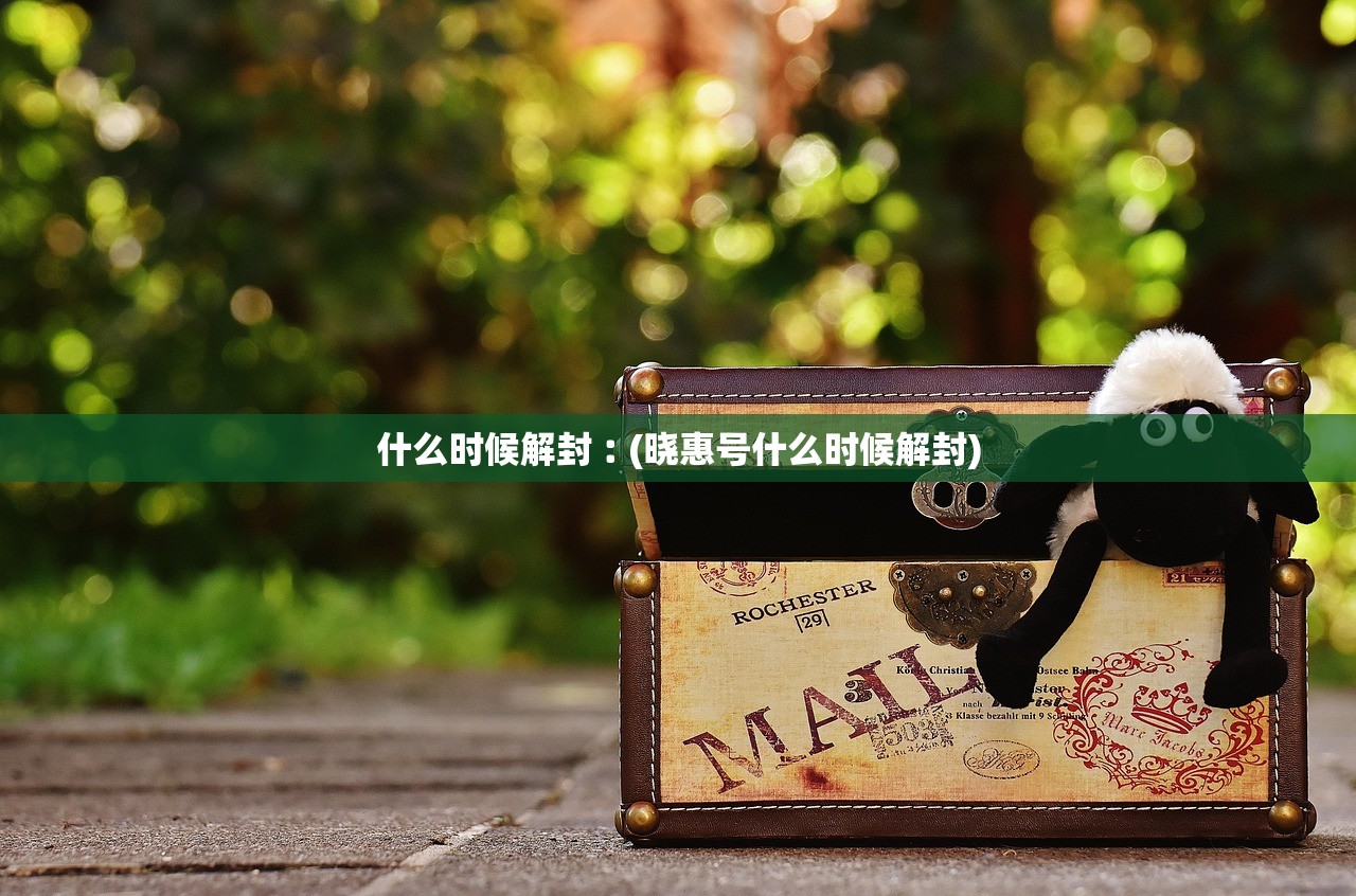 什么时候解封︰(晓惠号什么时候解封)