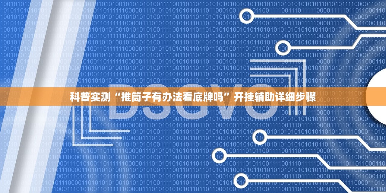 科普实测“推筒子有办法看底牌吗”开挂辅助详细步骤