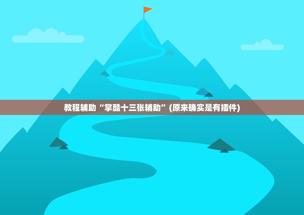 教程辅助“掌酷十三张辅助”(原来确实是有插件)